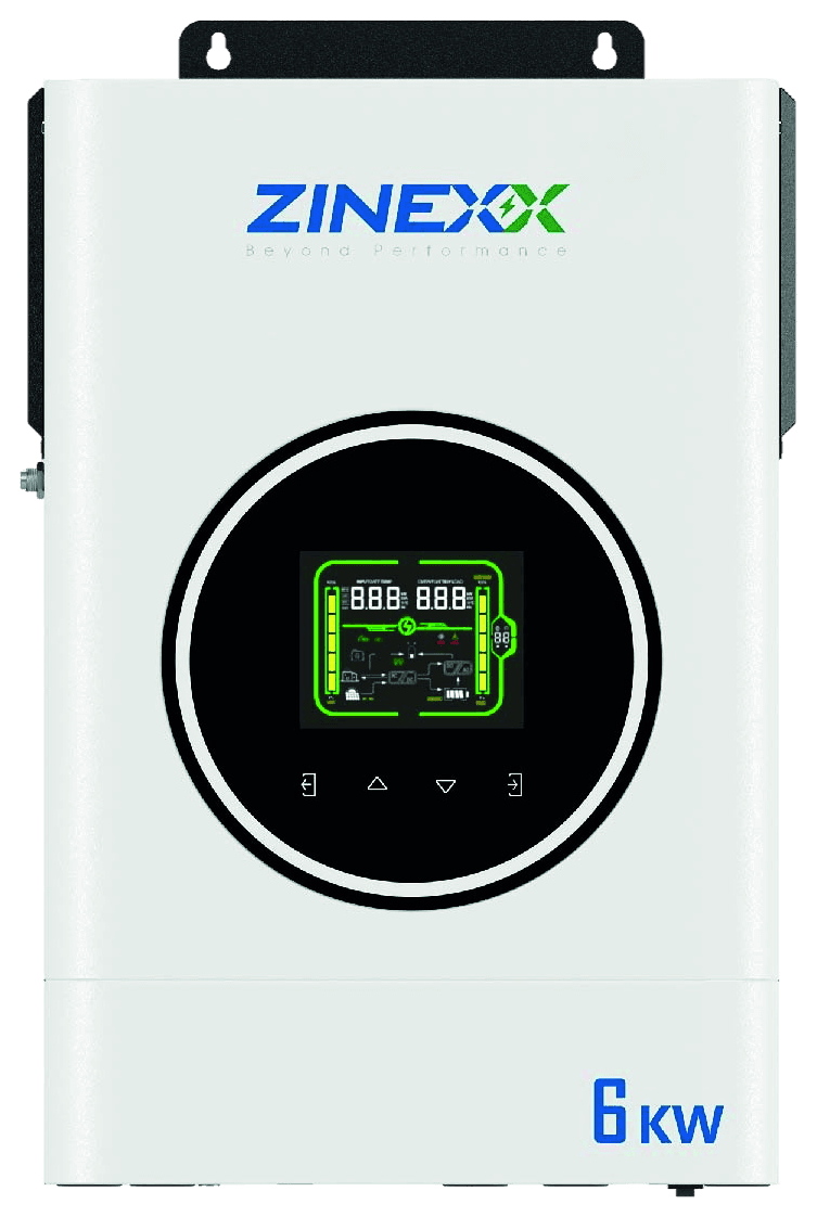 اینورتر هیبریدی خورشیدی ZINEXX ZX-6KSL-WM با نمایشگر LCD